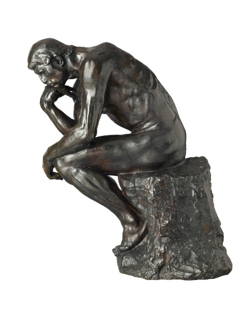Auguste Rodin, Der Denker, Originalfassung, 1881/82, Bronze (Auguste Griffoul, 1896), 72 × 34 × 53 cm, MAH Musée d’art et d’histoire, Genf, © MAH, Genève