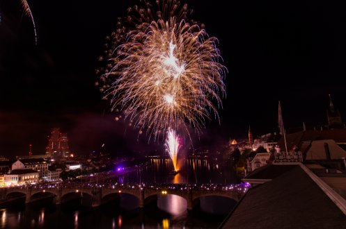 Feuerwerk an der Bundesfeier am Rhein 2022 (Foto: Ali Ahmeti)