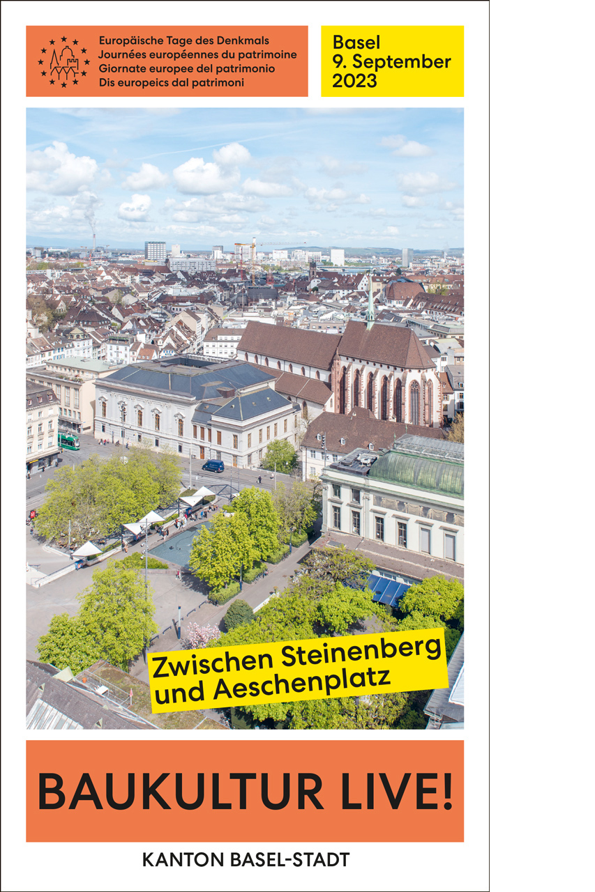 Cover Programmbroschüre Europäischer Tag des Denkmals 2023 – Basel, 9. September