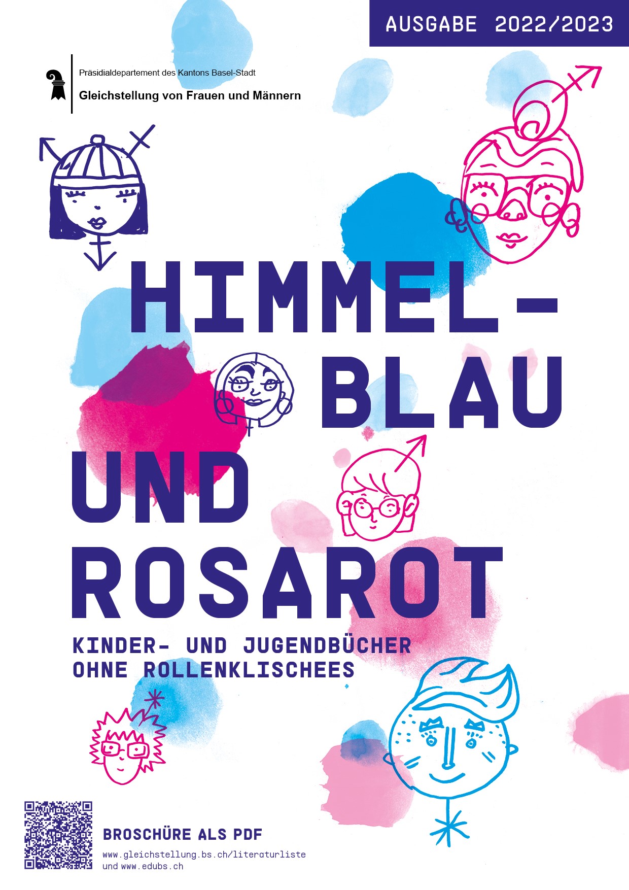 Titelseite der Literaturliste "Himmelblau und Rosarot"