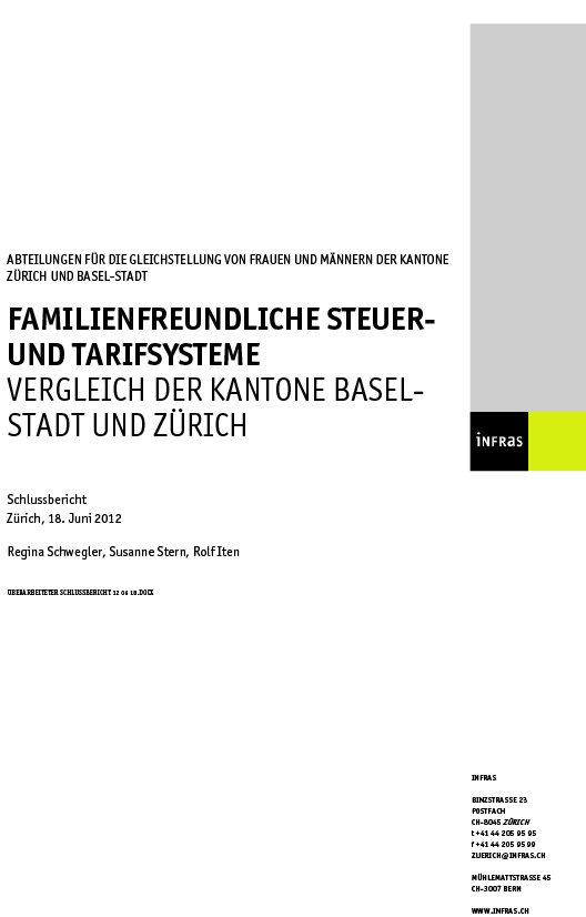 Titelbild der Studie Benchmarking III: Familienfreundliche Steuer- und Tarifsysteme.
