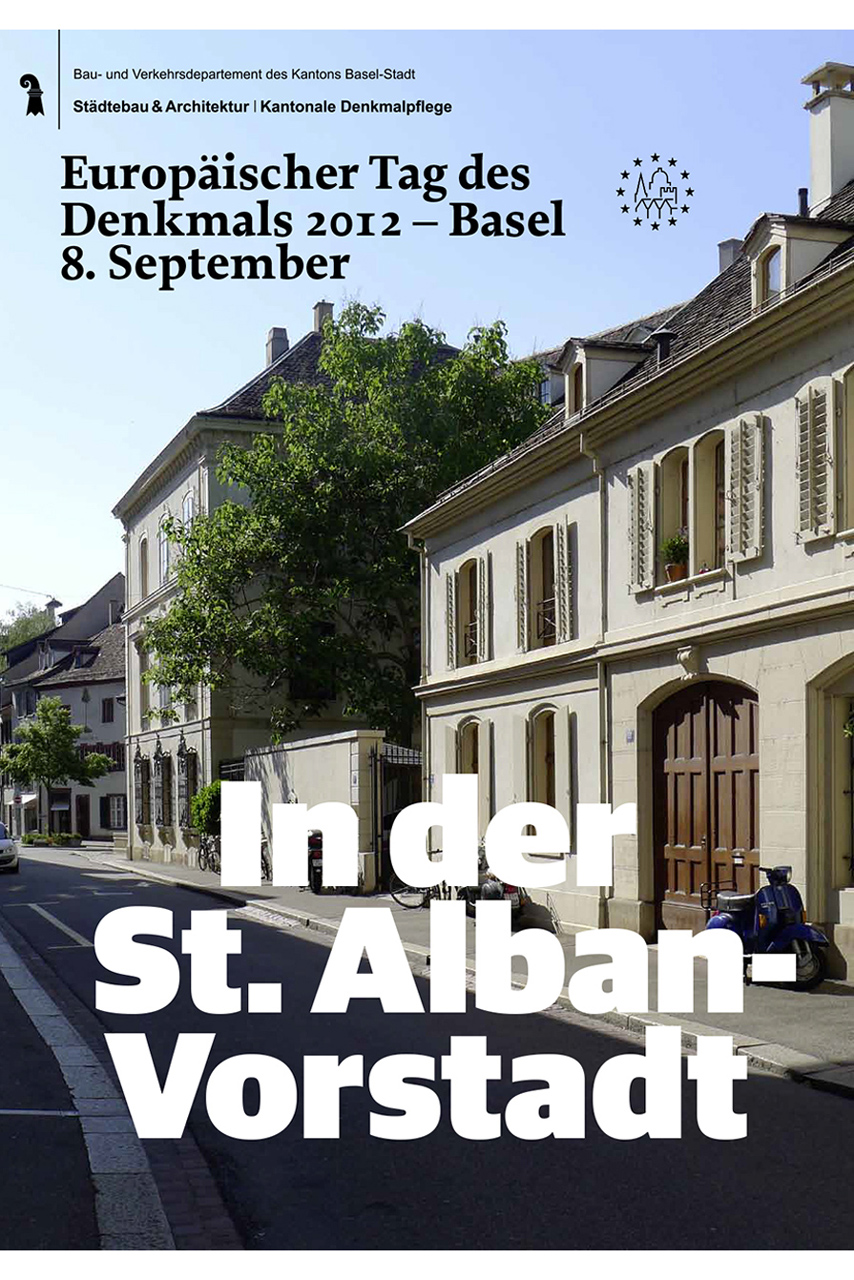 Coverbild Broschüre Programmzeitung Europäischer Tag des Denkmals 2012 – Basel, 8. Sept.: In der St. Alban-Vorstadt