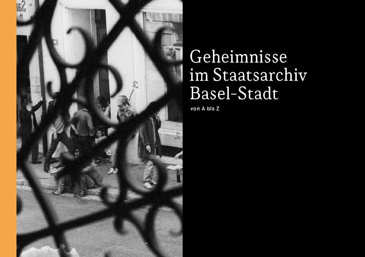 Cover der Broschüre über Geheimnisse im Staatsarchiv Basel-Stadt