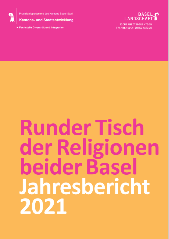 Cover des Jahresberichtes Runder Tisch der Religionen.
