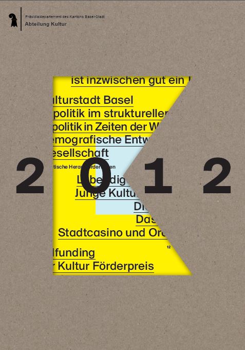 Jahesbericht Abteilung Kultur 2012. Vier thematische Broschüren in Schuber, A5