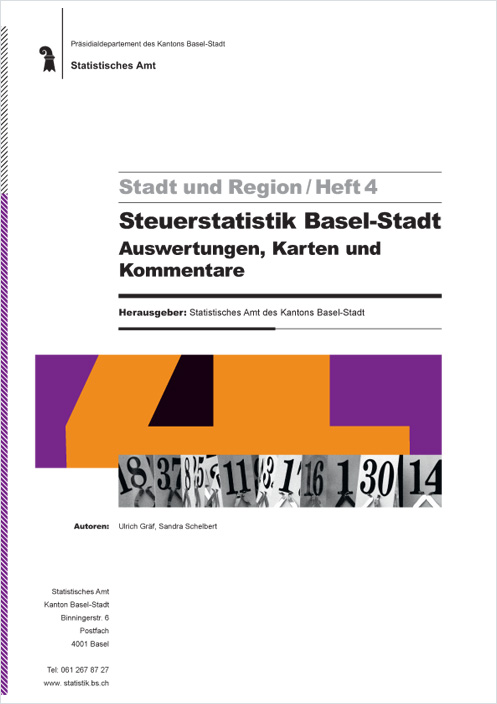 Deckblatt Stadt und Region / Heft 4: Steuerstatistik Basel-Stadt