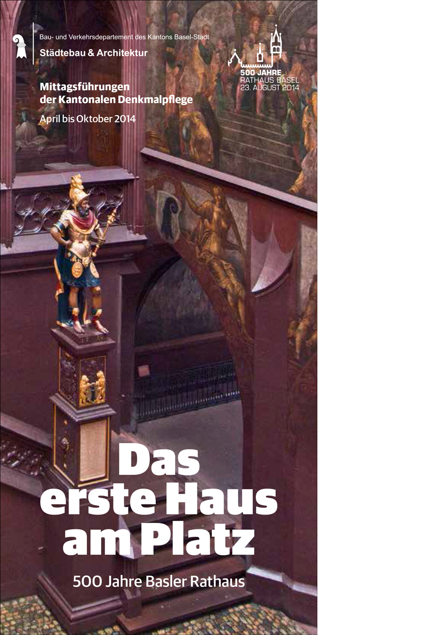 Coverbild Broschüre Mittagsführungen der Kantonalen Denkmalpflege Basel-Stadt 2014