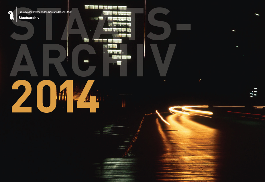 Titelbild des Jahresberichts 2014 mit nächtlicher Silhouette eines Turmgebäudes