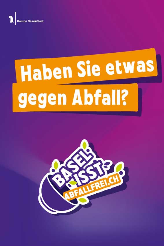 Flyer der Aktion "Basel isst abfallfrei"